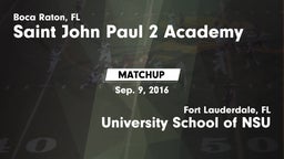 Matchup: Pope John Paul II vs. University School of NSU 2016