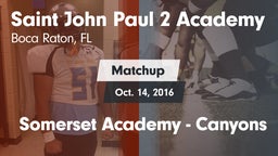 Matchup: Pope John Paul II vs. Somerset Academy - Canyons 2016