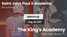 Matchup: Saint John Paul II vs. The King's Academy 2017