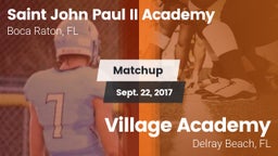 Matchup: Saint John Paul II vs. Village Academy  2017