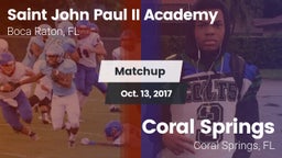 Matchup: Saint John Paul II vs. Coral Springs  2017