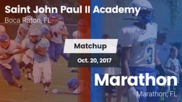 Matchup: Saint John Paul II vs. Marathon  2017