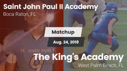 Matchup: Saint John Paul II vs. The King's Academy 2018