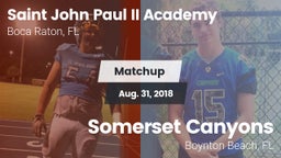 Matchup: Saint John Paul II vs. Somerset Canyons 2018