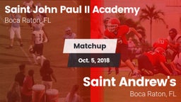 Matchup: Saint John Paul II vs. Saint Andrew's  2018