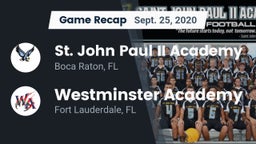 Recap: St. John Paul II Academy vs. Westminster Academy 2020