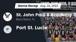 Recap: St. John Paul II Academy vs. Port St. Lucie 2022