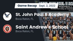 Recap: St. John Paul II Academy vs. Saint Andrew's School 2022