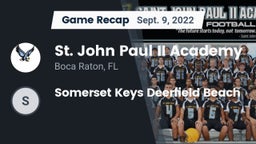 Recap: St. John Paul II Academy vs. Somerset Keys Deerfield Beach 2022