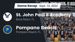 Recap: St. John Paul II Academy vs. Pompano Beach  2022