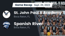 Recap: St. John Paul II Academy vs. Spanish River  2023