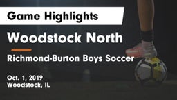 Woodstock North  vs Richmond-Burton Boys Soccer Game Highlights - Oct. 1, 2019