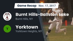 Recap: Burnt Hills-Ballston Lake  vs. Yorktown  2017
