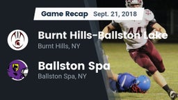 Recap: Burnt Hills-Ballston Lake  vs. Ballston Spa  2018