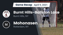Recap: Burnt Hills-Ballston Lake  vs. Mohonasen  2021