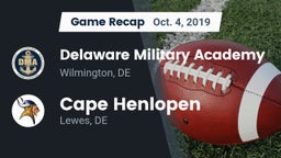 Recap: Delaware Military Academy  vs. Cape Henlopen  2019