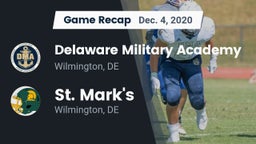 Recap: Delaware Military Academy  vs. St. Mark's  2020