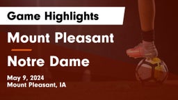 Mount Pleasant  vs Notre Dame  Game Highlights - May 9, 2024