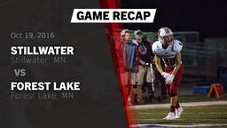 Recap: Stillwater  vs. Forest Lake  2016