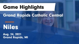 Grand Rapids Catholic Central  vs Niles  Game Highlights - Aug. 24, 2021