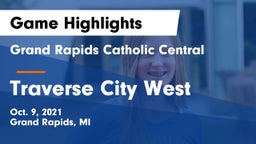 Grand Rapids Catholic Central  vs Traverse City West  Game Highlights - Oct. 9, 2021