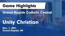 Grand Rapids Catholic Central  vs Unity Christian  Game Highlights - Nov. 1, 2021