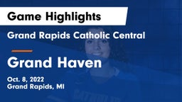 Grand Rapids Catholic Central  vs Grand Haven  Game Highlights - Oct. 8, 2022