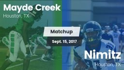 Matchup: Mayde Creek vs. Nimitz  2017