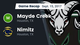 Recap: Mayde Creek  vs. Nimitz  2017