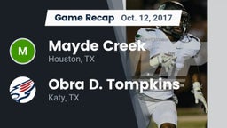 Recap: Mayde Creek  vs. Obra D. Tompkins  2017