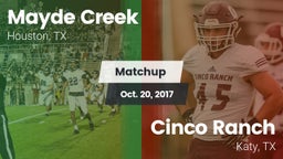 Matchup: Mayde Creek vs. Cinco Ranch  2017