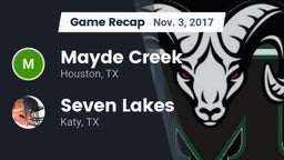 Recap: Mayde Creek  vs. Seven Lakes  2017