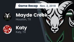 Recap: Mayde Creek  vs. Katy  2018
