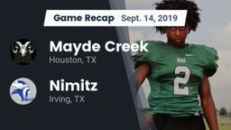 Recap: Mayde Creek  vs. Nimitz  2019