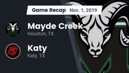 Recap: Mayde Creek  vs. Katy  2019