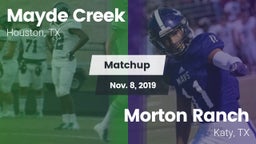 Matchup: Mayde Creek vs. Morton Ranch  2019