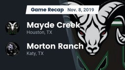 Recap: Mayde Creek  vs. Morton Ranch  2019