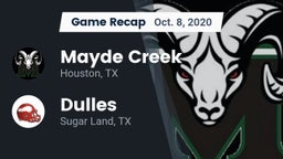 Recap: Mayde Creek  vs. Dulles  2020