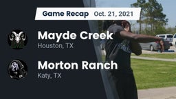 Recap: Mayde Creek  vs. Morton Ranch  2021
