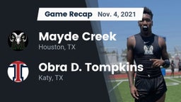 Recap: Mayde Creek  vs. Obra D. Tompkins  2021