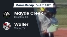 Recap: Mayde Creek  vs. Waller  2022