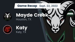 Recap: Mayde Creek  vs. Katy  2022