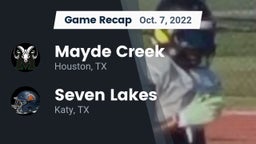 Recap: Mayde Creek  vs. Seven Lakes  2022