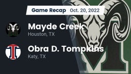 Recap: Mayde Creek  vs. Obra D. Tompkins  2022