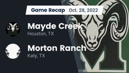 Recap: Mayde Creek  vs. Morton Ranch  2022
