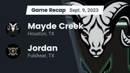 Recap: Mayde Creek  vs. Jordan  2023