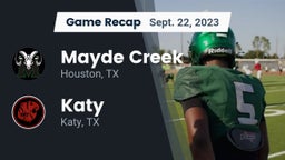 Recap: Mayde Creek  vs. Katy  2023