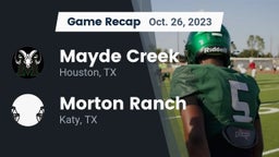 Recap: Mayde Creek  vs. Morton Ranch  2023