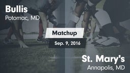 Matchup: Bullis vs. St. Mary's  2016