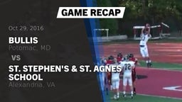 Recap: Bullis  vs. St. Stephen's & St. Agnes School 2016